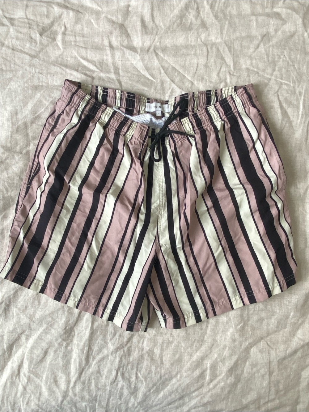 Reiss Swim Trunks in dusty Pink, Beige, and Black (M/L)